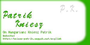 patrik kniesz business card